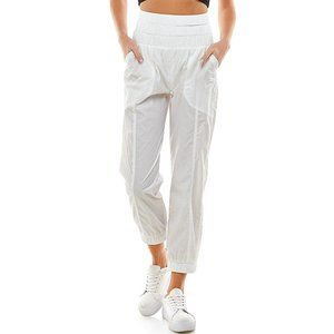 TCEC | Smocked Waist Jogger with Pockets | White | S | CP9480 | Sample Sale